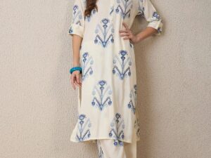Women's Floral Printed Straight Kurti in Soft Rayon Fabric